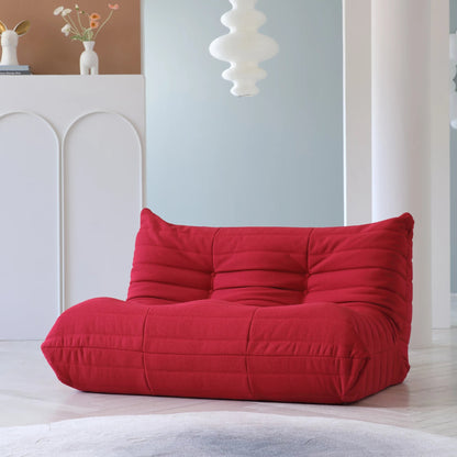 Teddy Fabric Bean Bag Sofas Comfy Lazy Floor Sofa Couch Soft Lounge Chairs Foam - Filled Accent Chair for Living Room Bedroom - Blu Lotus Boutique