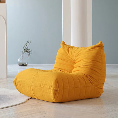 Teddy Fabric Bean Bag Sofas Comfy Lazy Floor Sofa Couch Soft Lounge Chairs Foam - Filled Accent Chair for Living Room Bedroom - Blu Lotus Boutique
