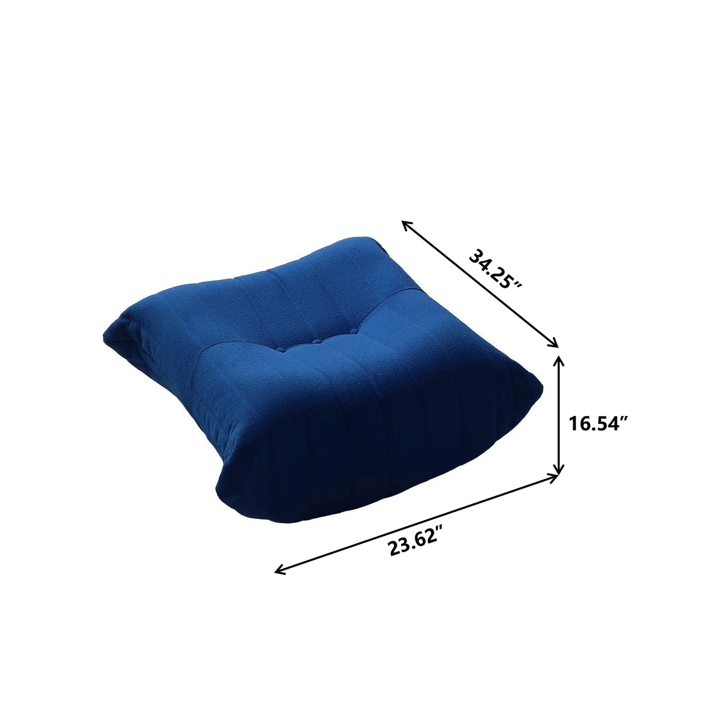 Teddy Fabric Bean Bag Sofas Comfy Lazy Floor Sofa Couch Soft Lounge Chairs Foam - Filled Accent Chair for Living Room Bedroom - Blu Lotus Boutique