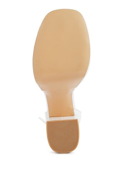 Tempt Me Croc Textured High Heeled Block Sandals - Blu Lotus Boutique