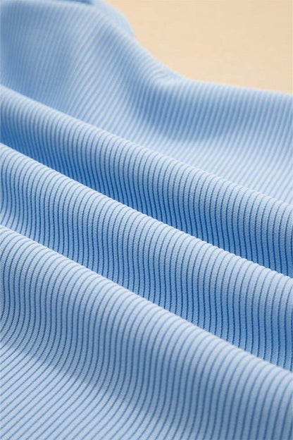 Textured Ruffle Half Zip Top and Pants Set - Blu Lotus Boutique