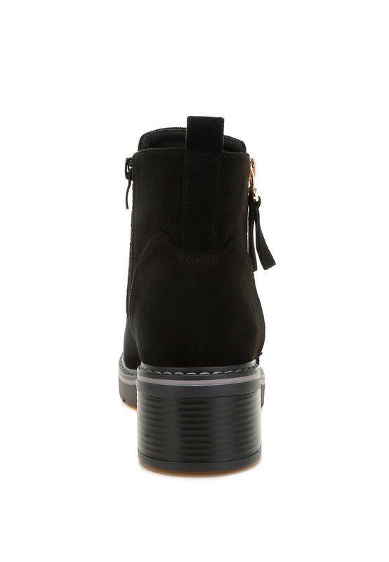 Tigris Microfiber Zipper Boots - Blu Lotus Boutique