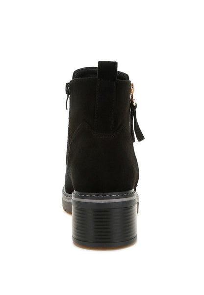 Tigris Microfiber Zipper Boots - Blu Lotus Boutique