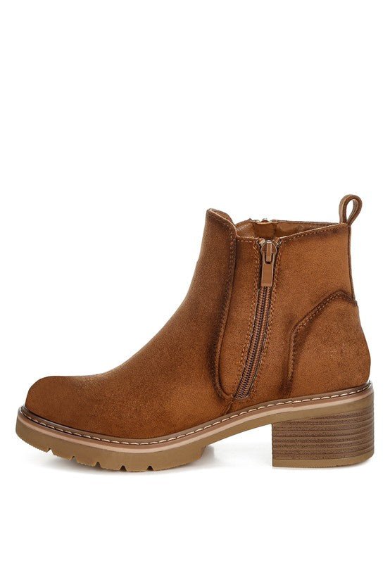 Tigris Microfiber Zipper Boots - Blu Lotus Boutique