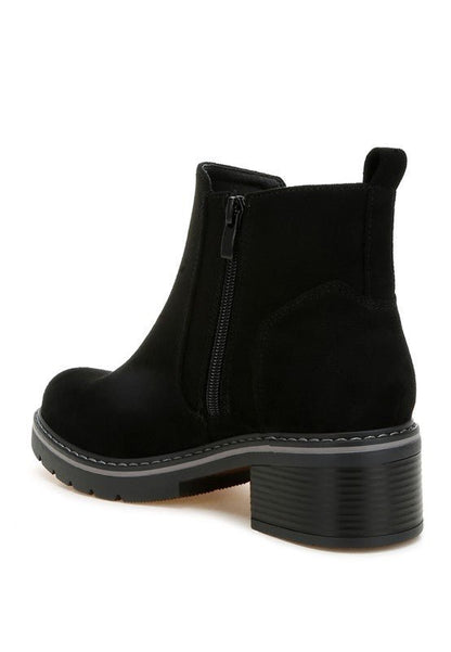 Tigris Microfiber Zipper Boots - Blu Lotus Boutique