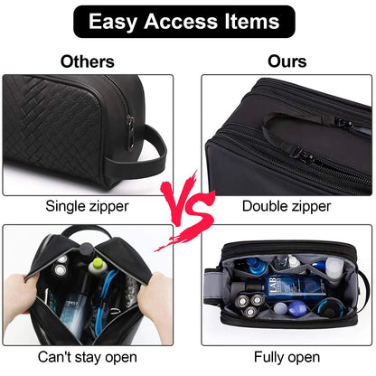 Toiletry Bag for Men, Travel Toiletry Organizer Dopp Kit Water - resistant Shaving Bag for Toiletries, Door Room Essentials - Blu Lotus Boutique