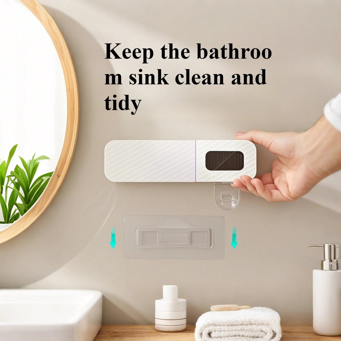 Toothbrush holder wall mounted automatic toothpaste squeezer storage rack bathroom accessories toothpaste dispenser - Blu Lotus Boutique