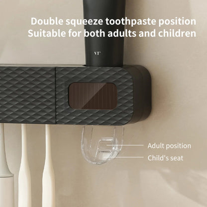 Toothbrush holder wall mounted automatic toothpaste squeezer storage rack bathroom accessories toothpaste dispenser - Blu Lotus Boutique