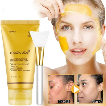 Turmeric Deep Collagen Mask Peel Off Mask Face Anti Wrinkle Lifting Korean Skin Care Masks Skin Firmnes For Nighttime Care - Blu Lotus Boutique