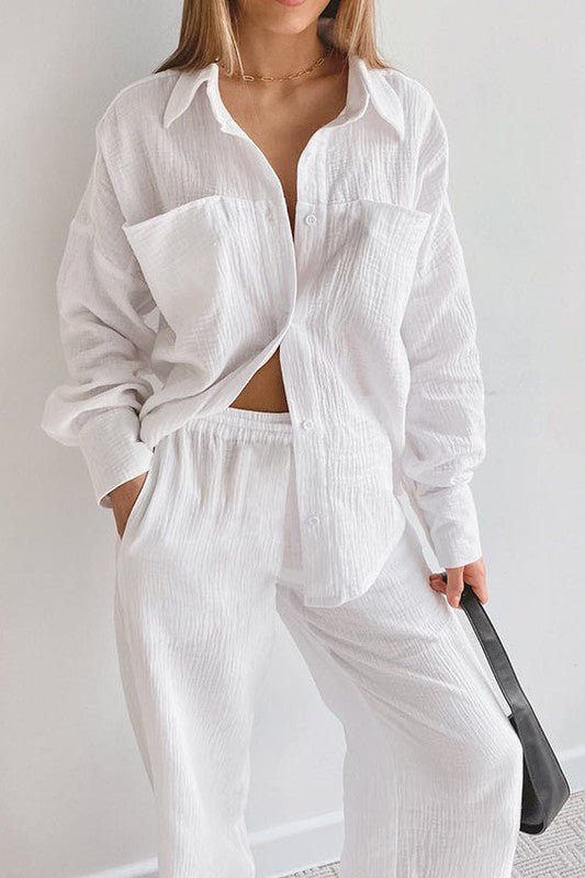 Two piece pants set - Blu Lotus Boutique