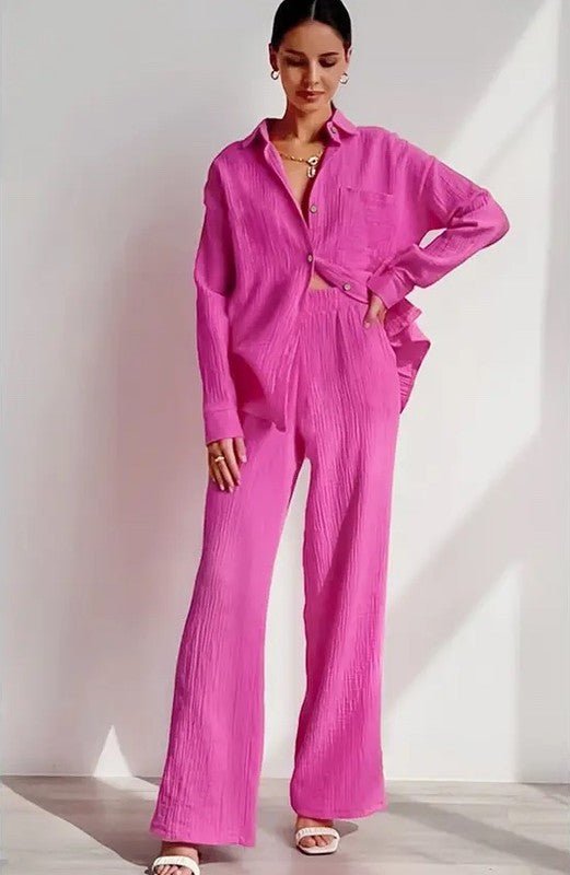 Two piece pants set - Blu Lotus Boutique