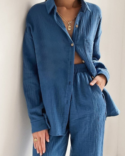 Two piece pants set - Blu Lotus Boutique