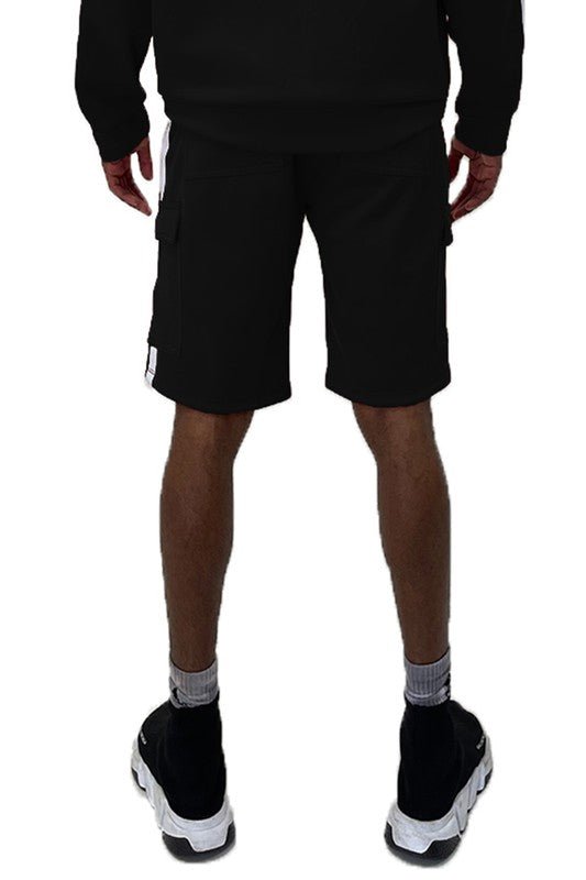 Two Stripe Cargo Pouch Shorts - Blu Lotus Boutique