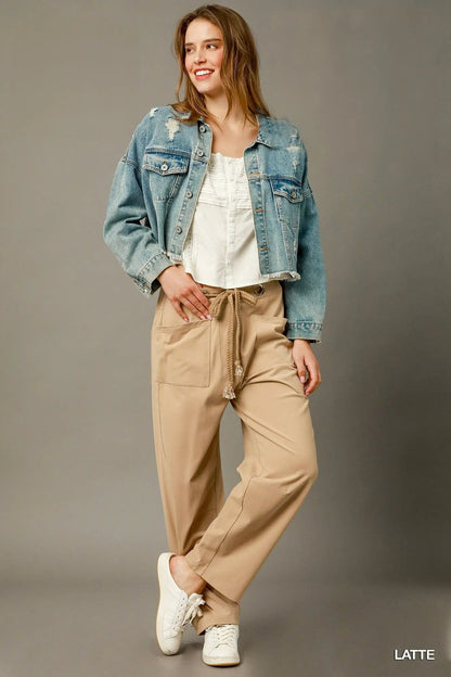 Umgee Cargo - Inspired Drawstring Pants - Blu Lotus Boutique
