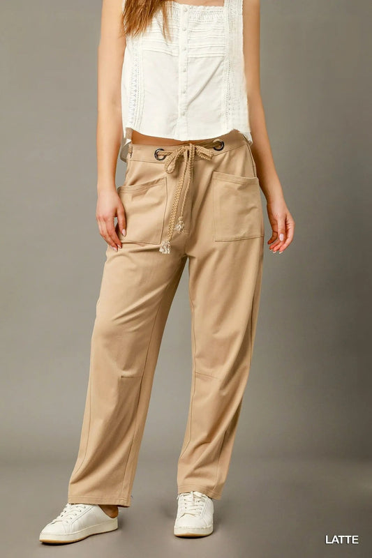 Umgee Cargo - Inspired Drawstring Pants - Blu Lotus Boutique