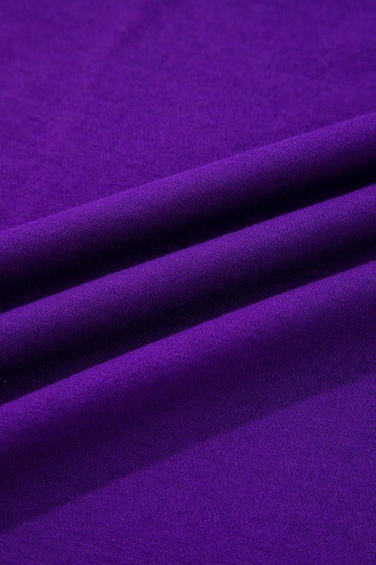 Varsity Stripe Long Sleeve Sweatshirt Dress - Blu Lotus Boutique