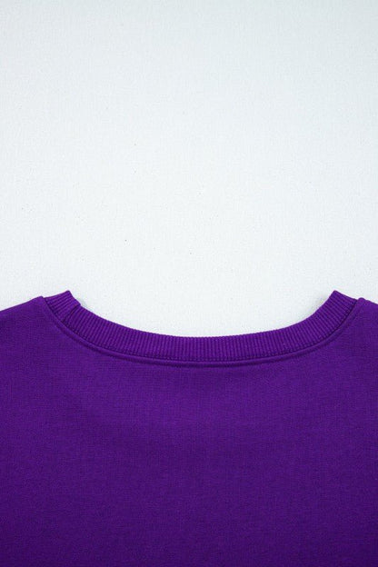 Varsity Stripe Long Sleeve Sweatshirt Dress - Blu Lotus Boutique