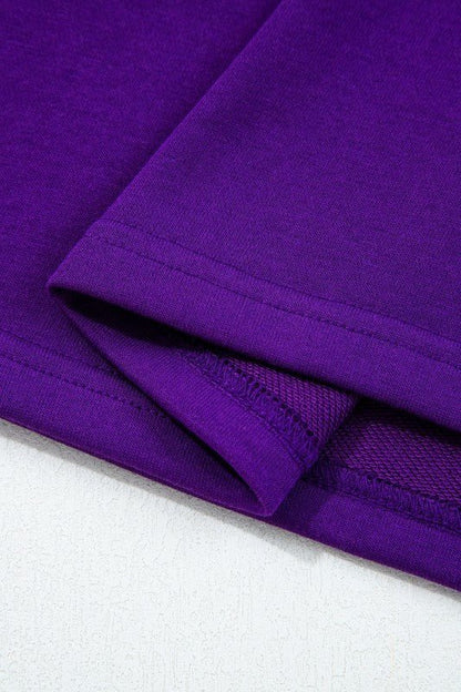 Varsity Stripe Long Sleeve Sweatshirt Dress - Blu Lotus Boutique