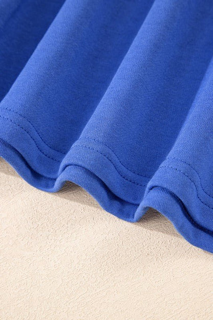 Varsity Stripe Long Sleeve Sweatshirt Dress - Blu Lotus Boutique