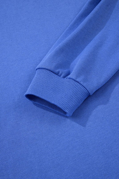 Varsity Stripe Long Sleeve Sweatshirt Dress - Blu Lotus Boutique