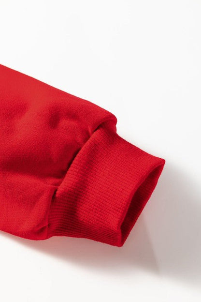 Varsity Stripe Long Sleeve Sweatshirt Dress - Blu Lotus Boutique