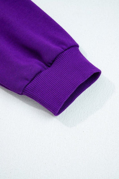 Varsity Stripe Long Sleeve Sweatshirt Dress - Blu Lotus Boutique