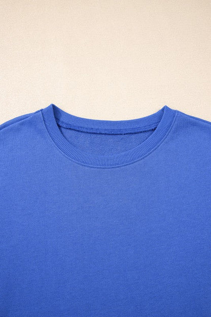 Varsity Stripe Long Sleeve Sweatshirt Dress - Blu Lotus Boutique