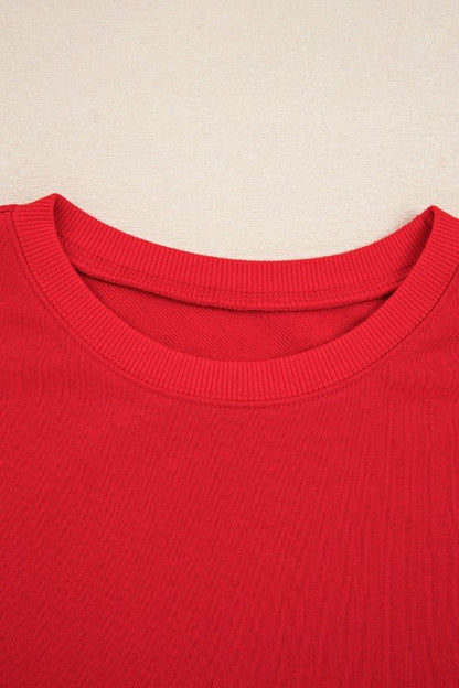 Varsity Stripe Pullover and Mini Skirt Set - Blu Lotus Boutique