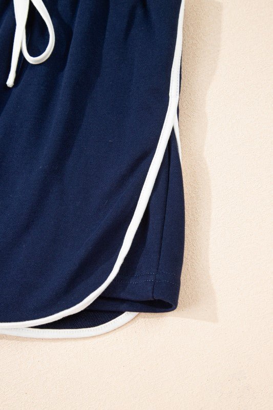 Varsity Stripe Pullover and Mini Skirt Set - Blu Lotus Boutique