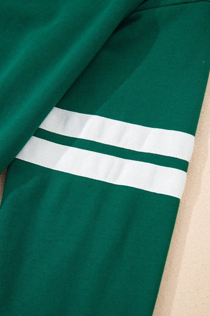 Varsity Stripe Pullover and Mini Skirt Set - Blu Lotus Boutique