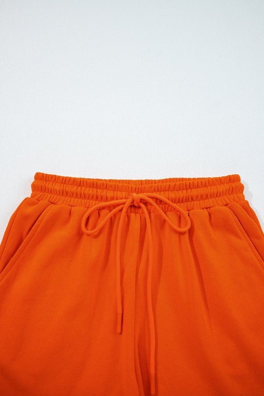 Varsity Stripe Sweatshirt and Short Set - Blu Lotus Boutique