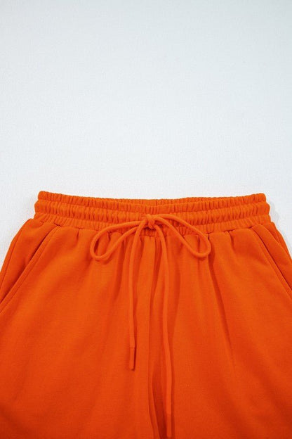 Varsity Stripe Sweatshirt and Short Set - Blu Lotus Boutique