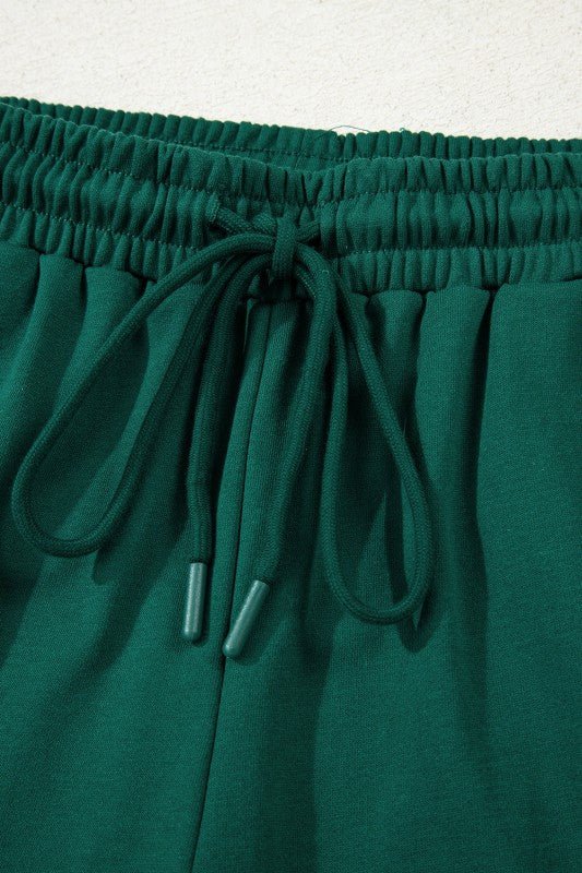 Varsity Stripe Sweatshirt and Short Set - Blu Lotus Boutique