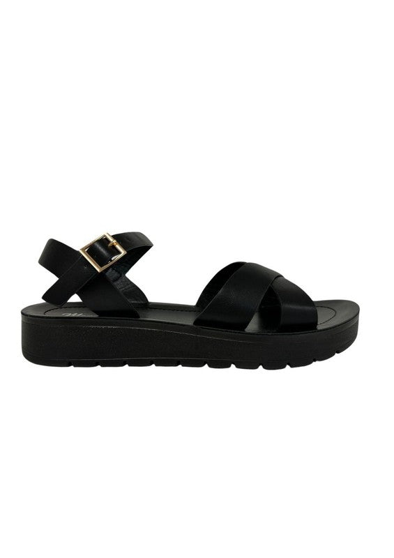 VERA METALLIC COMFORTABLE SANDALS - FLATS - Blu Lotus Boutique