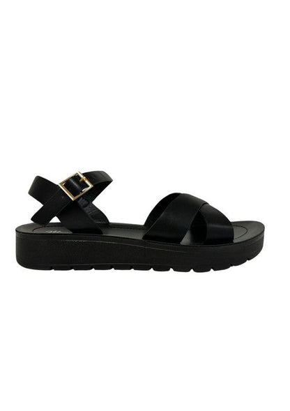 VERA METALLIC COMFORTABLE SANDALS - FLATS - Blu Lotus Boutique