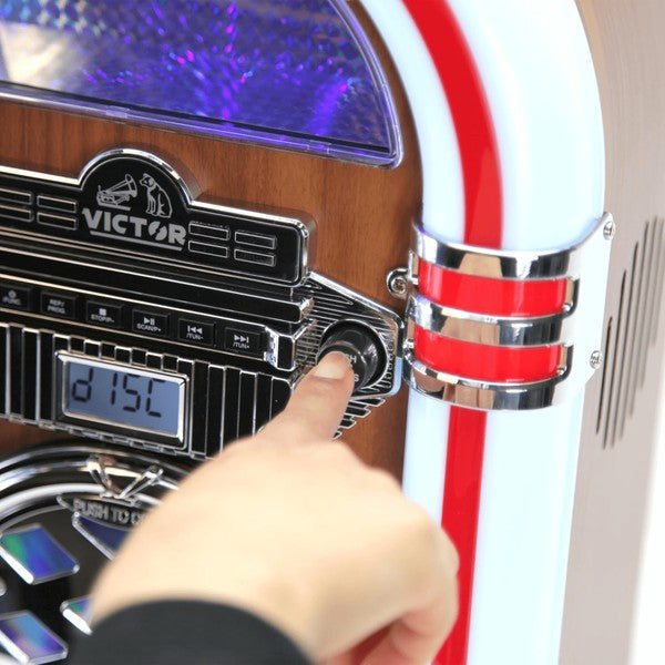 Victor Broadway II Desktop CD Jukebox w LED Light - Blu Lotus Boutique