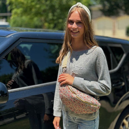 Vintage Floral Sling Bag – Adjustable Crossbody wi - Blu Lotus Boutique