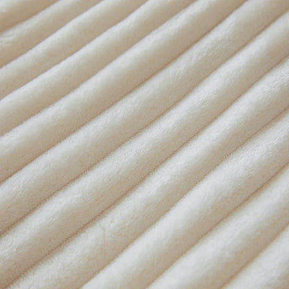 VividTwill 1pc Fluffy Coral Velvet Blanket Air - Conditioned Flannel Plush Comfortable Thickened Warm Soft Throw Blanket Bed Cover - Blu Lotus Boutique