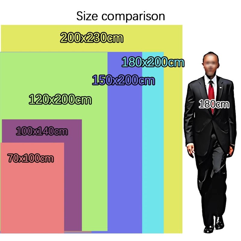 VividTwill 1pc Fluffy Coral Velvet Blanket Air - Conditioned Flannel Plush Comfortable Thickened Warm Soft Throw Blanket Bed Cover - Blu Lotus Boutique