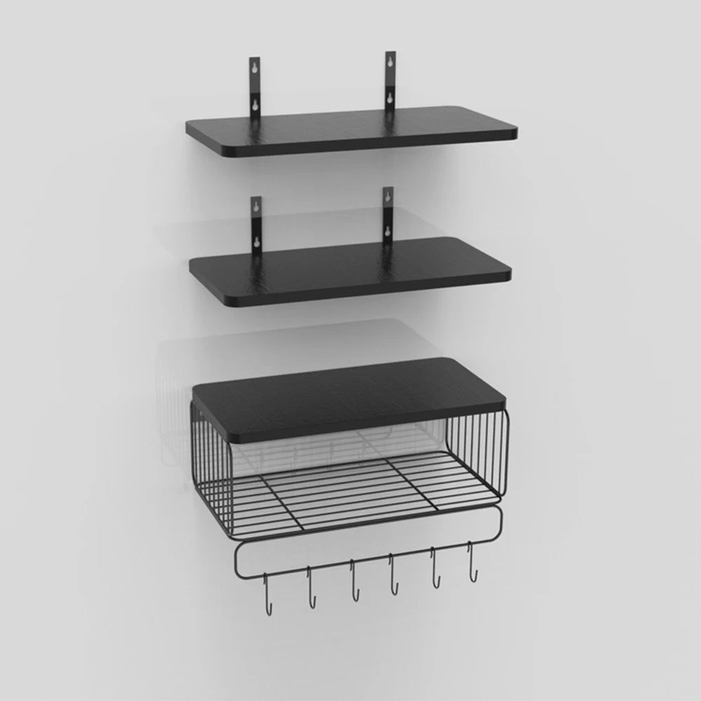 Wall Mounted Floating Shelves 3 Wood Bathroom Shelves Farmhouse Floating Shelf Bathroom Accessories for Bedroom - Blu Lotus Boutique