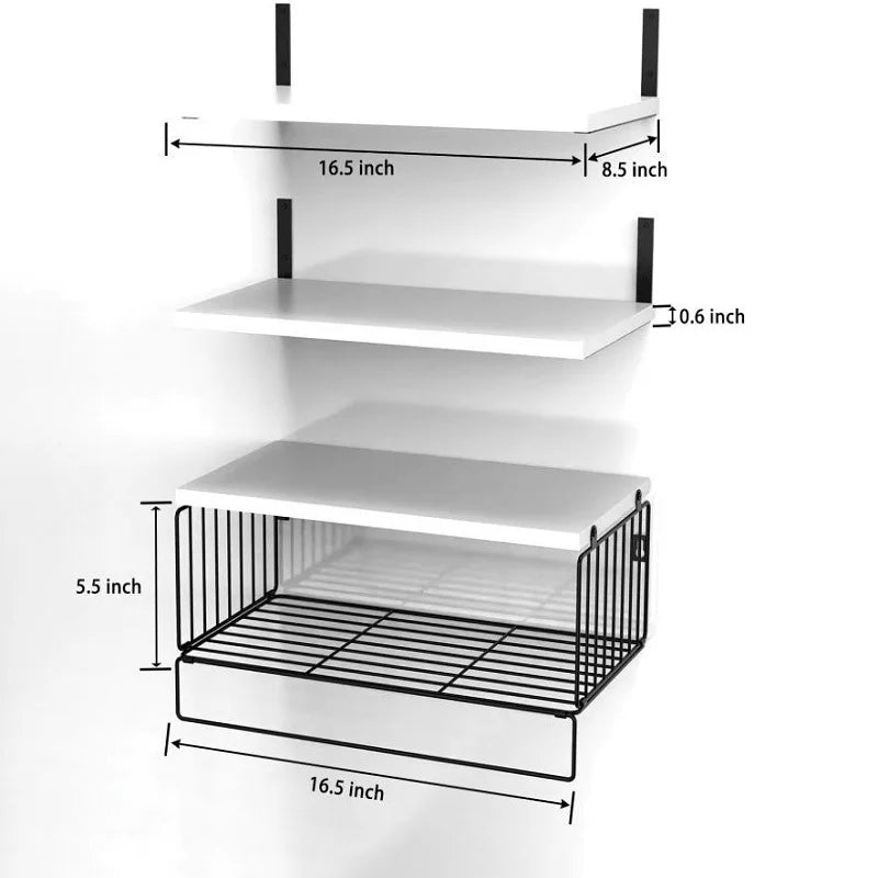 Wall Mounted Floating Shelves 3 Wood Bathroom Shelves Farmhouse Floating Shelf Bathroom Accessories for Bedroom - Blu Lotus Boutique