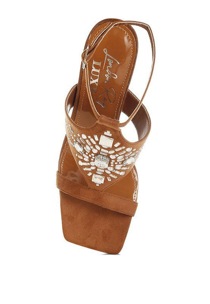 Warda Jeweled Shiny Stiletto Heels - Blu Lotus Boutique