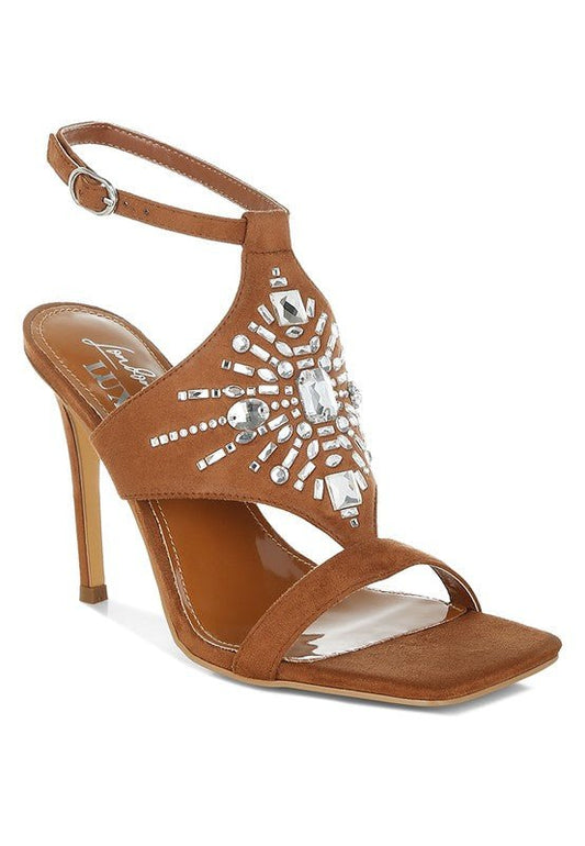 Warda Jeweled Shiny Stiletto Heels - Blu Lotus Boutique
