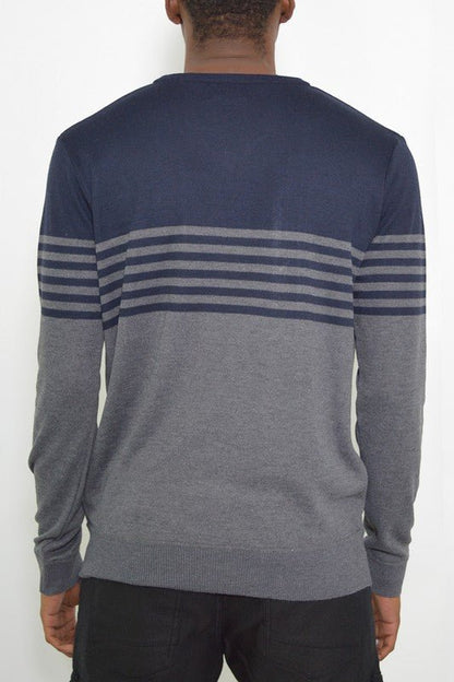 Weiv Mens Knit VNeck Pullover Sweater - Blu Lotus Boutique