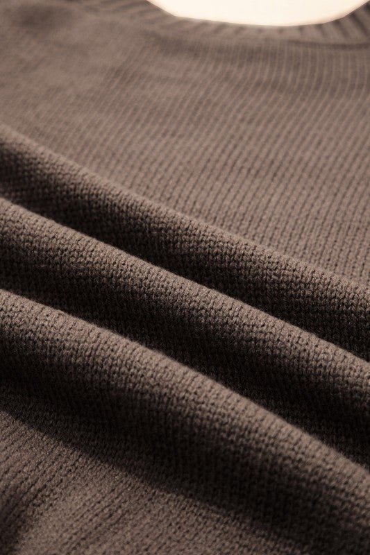 Western Geometric Knit Crew Neck Sweater - Blu Lotus Boutique