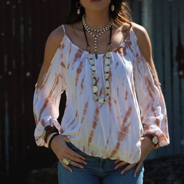 White Turquoise Slab Necklace with Leather Closure - Blu Lotus Boutique