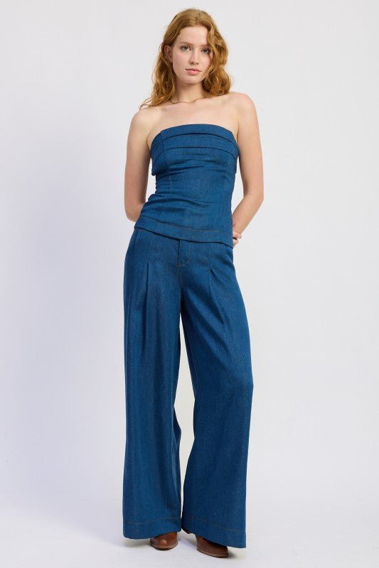 WIDE LEG PALAZZO PANTS - Blu Lotus Boutique