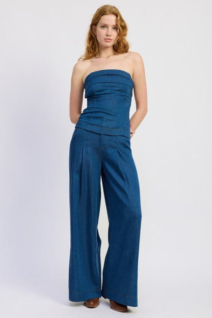 WIDE LEG PALAZZO PANTS - Blu Lotus Boutique