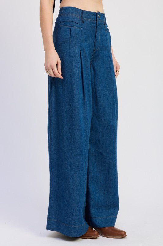 WIDE LEG PALAZZO PANTS - Blu Lotus Boutique