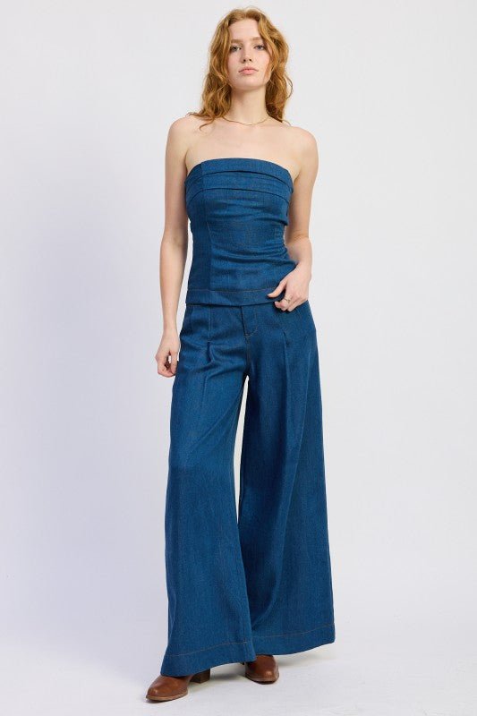 WIDE LEG PALAZZO PANTS - Blu Lotus Boutique